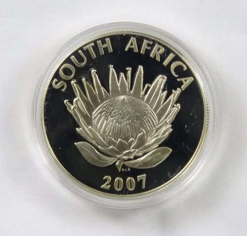 2007 Protea Silver Proof Coin - FW de Klerk
