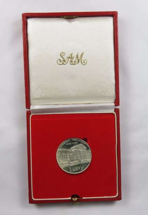 South Africa 1985 Proof Silver R1 - Parliament