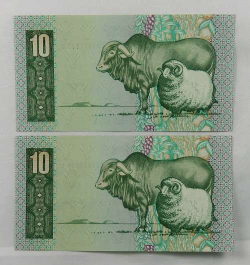 South Africa G. de Kock  R10 1985 2 Consecutive Numbers AUNC