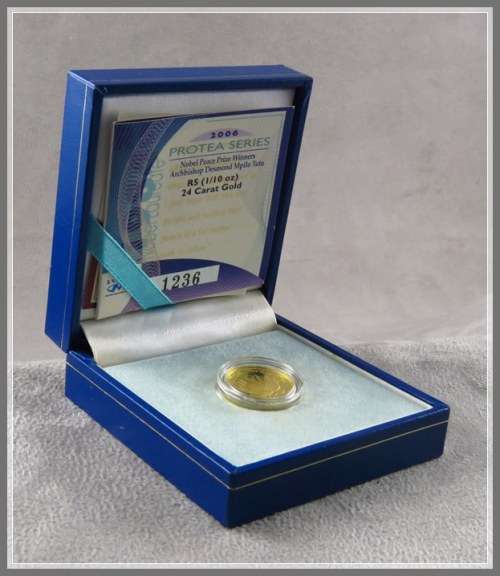 Protea 2006 Tutu 1/10oz Gold Coin