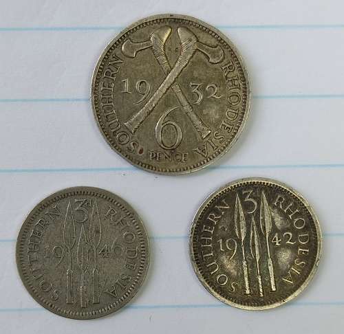 3 x Rhodesian Silver Coins