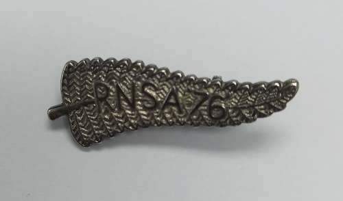 Vintage New Zealand Fern, Rugby 1976 Tour Badge