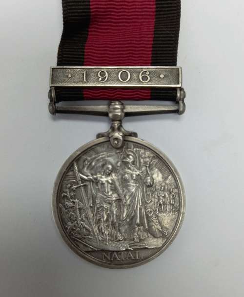 Natal Rebellion Campaign Medal 1906, Pte R. Cass Durban Light Infantry