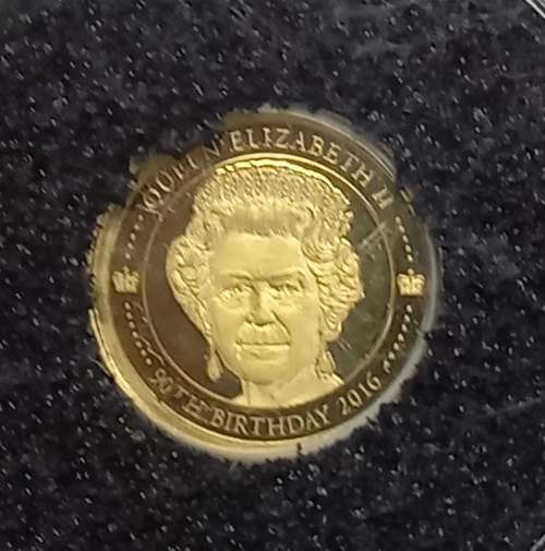 Mongolia 1000 Togrog 2016 Gold 999 0.5 grams 90th Birthday of Queen Elizabeth