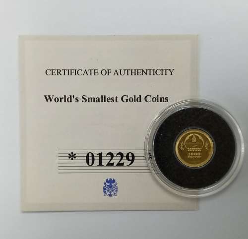 Mongolia 1000 Togrog 2016 Gold 999 0.5 grams 90th Birthday of Queen Elizabeth