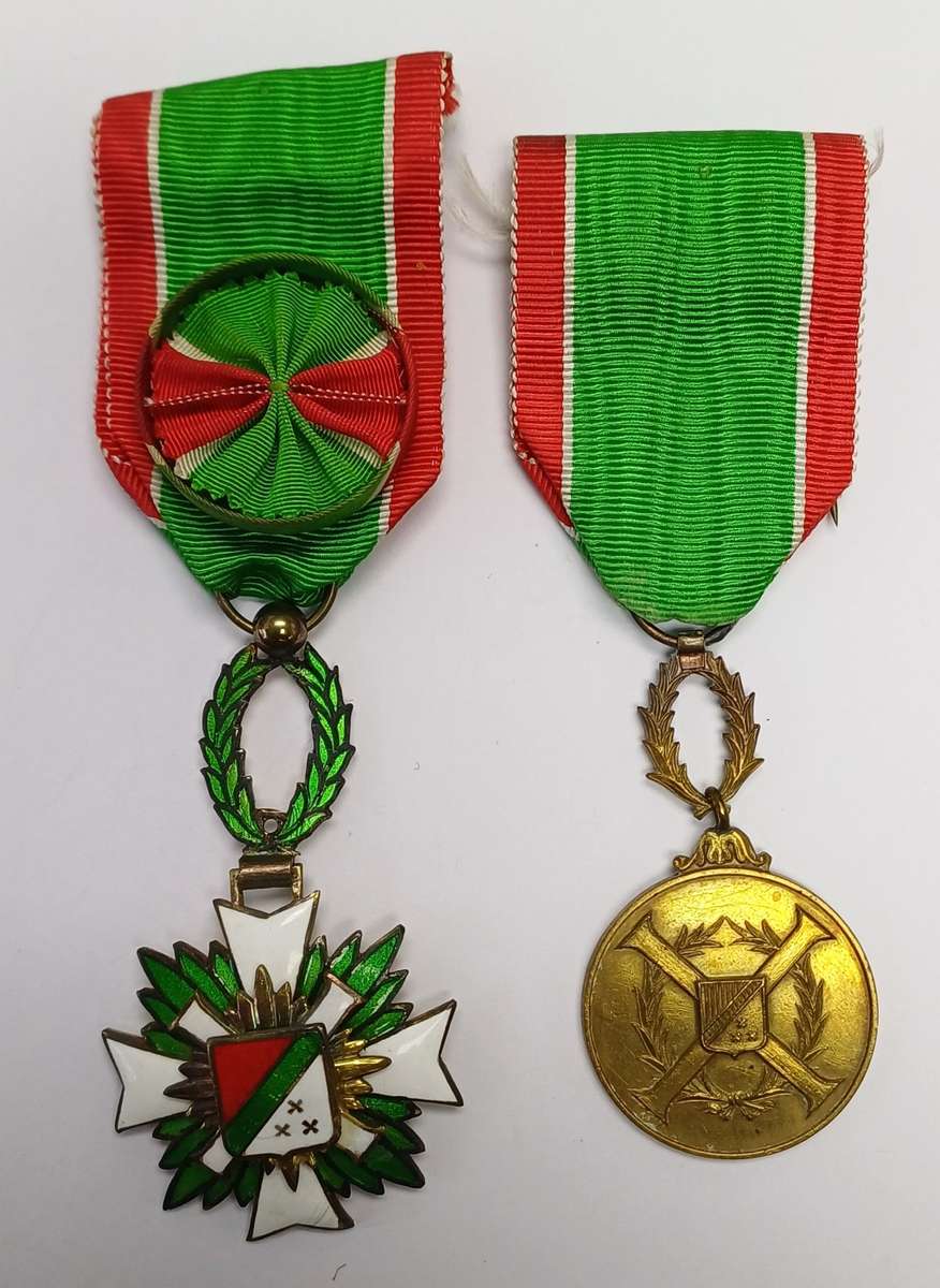 Begium Congo Katanga Medal Group with Railway Medallion and Badge awarded to Jacques Jules Andries