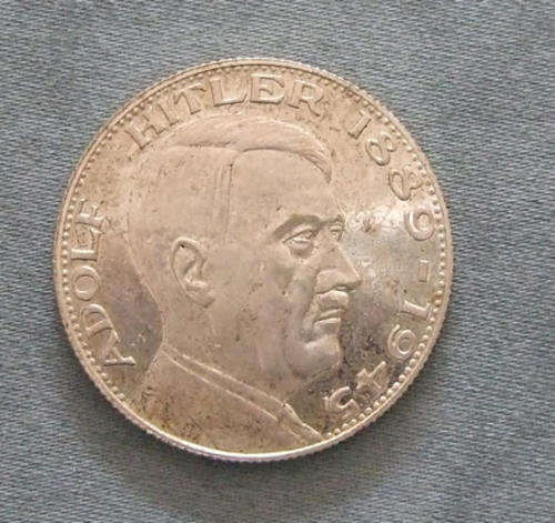 Adolf Hitler 1889-1945 Medal Silver
