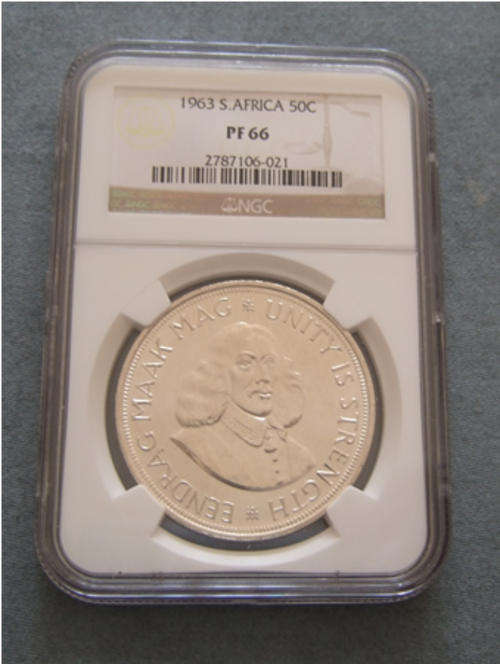 NGC 1963 South Africa 50 Cents PF66