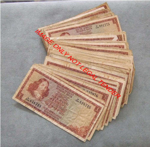 *Bulk Buy* R1 x 100 Notes T W De Jongh VG-F