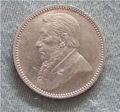 ZAR Kruger 1897 Sixpence EF