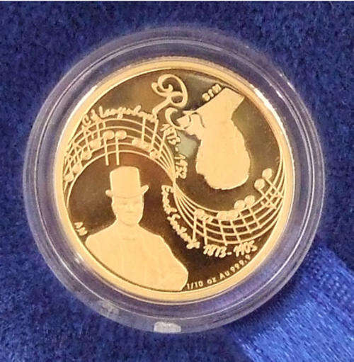 Proof Protea 1/10 oz Gold 2009 National Anthem In SA Mint Box & COA