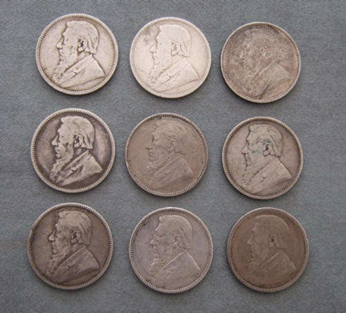 *Bulk Buy* ZAR Kruger 1894 Shilling x 9