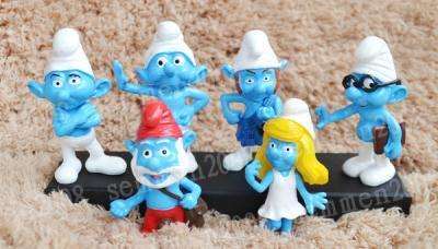 *****2011 Rare Lot 6 Smurfs - PVC Action Figures******