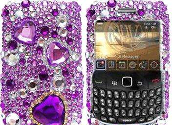 BLACKBERRY BLING COVER - FITS 9300/9330/8520/8530 -BACK & FRONT COVER