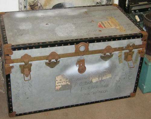 LARGE METAL TRUNK