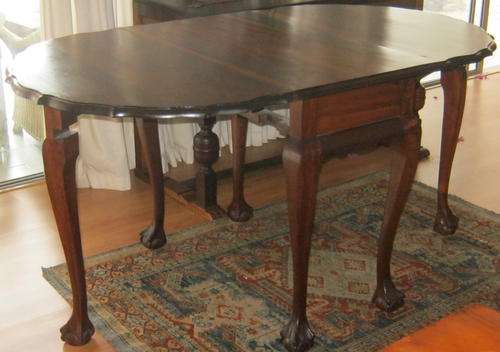 IMBUIA GATELEG DINING ROOM TABLE - BALL AND CLAW
