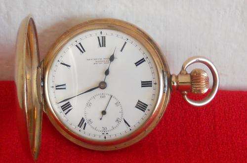 SUPERB SWISS MADE POCKET WATCH. 9CT GOLD FILLED DENNISEN CASE. C 1920