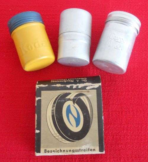 KODAK FILM METAL CANISTER, 2 OTHERS PLUS TAPE
