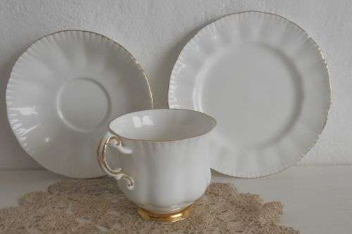 PARAGON TRIO - white with gilt edge