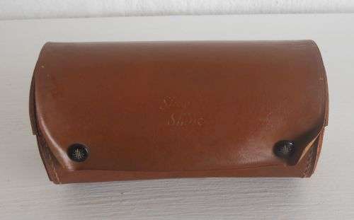 LEATHER "SHOE SHINE" POUCH AND BRUSH