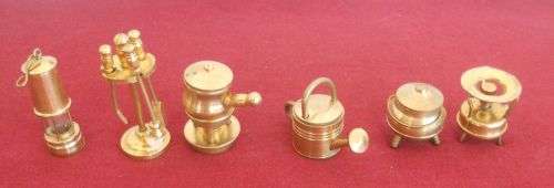 6 BRASS ORNAMENTS - PRINTERS TRAY SIZE