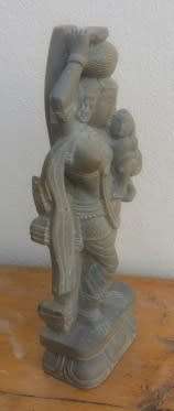 HINDU WATER CARRIER STONE CARVING