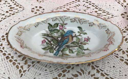 GILT RIMMED PORCELAIN DISH