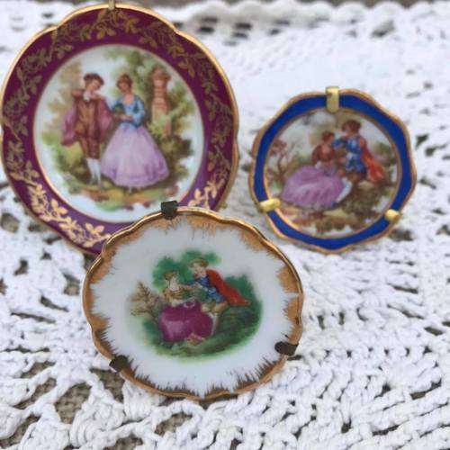 LIMOGES MINI PLATES x 2 and PRINTERS TRAY COLLECTION
