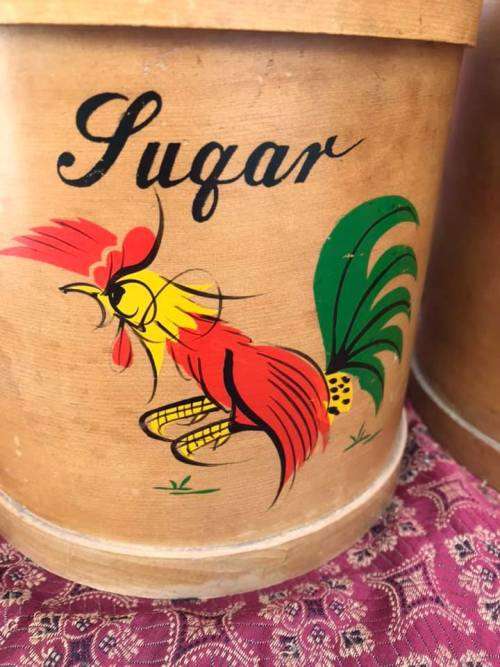 VINTAGE BENTWOOD KITCHEN CONTAINERS