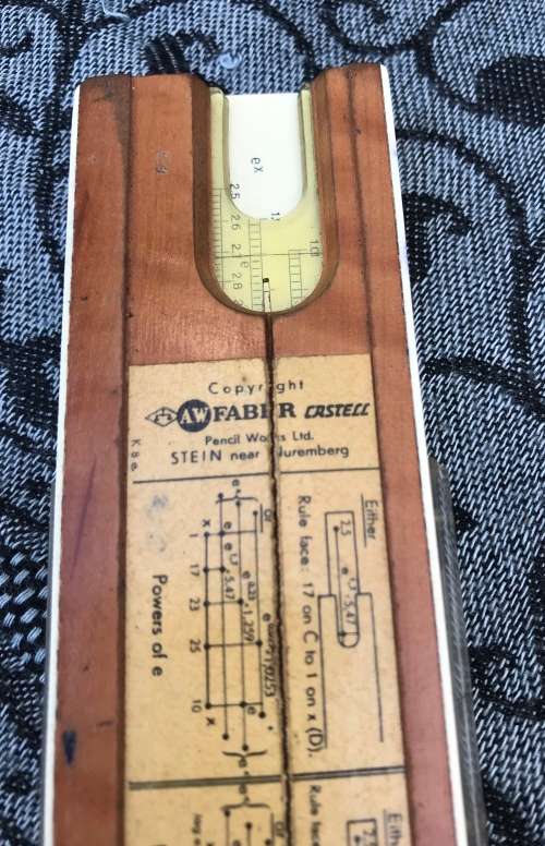 A W FABER SLIDE RULER