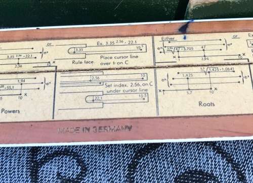 A W FABER SLIDE RULER