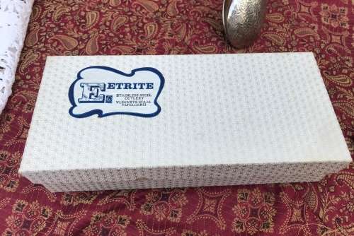 EETRITE STAINLESS STEEL SAUCE SPOON. TONGS and SALT