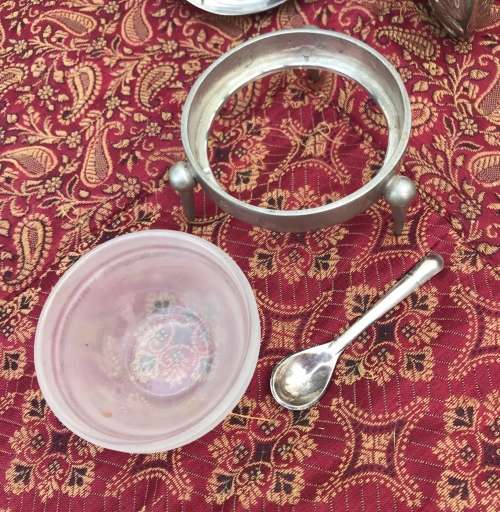 EETRITE STAINLESS STEEL SAUCE SPOON. TONGS and SALT