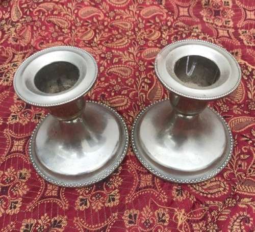 SILVER PLATED CANDLESTICKS