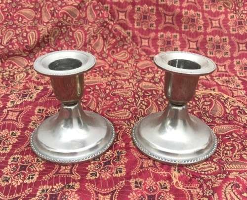 SILVER PLATED CANDLESTICKS