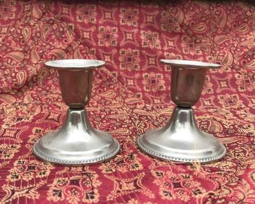 SILVER PLATED CANDLESTICKS
