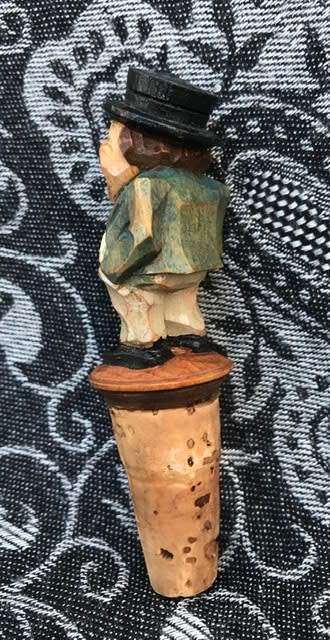GERMAN FOLK ART WINE BOTTLE STOPPER