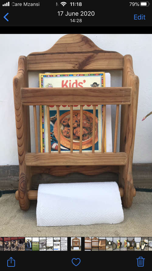 WOODEN BOOK RACK