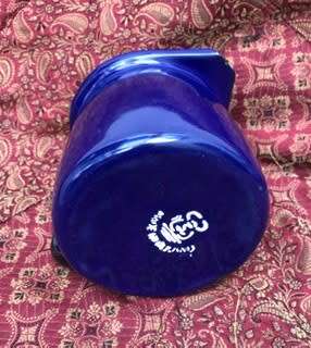 BLUE ENAMEL JUG made in Poland