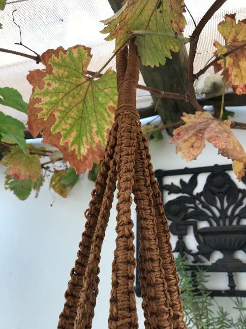 HANGING MACRAME WITH BASKET