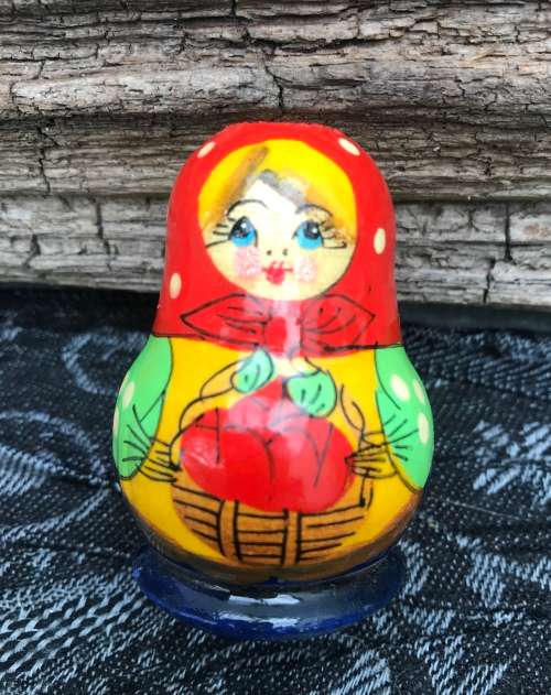 BABUSHKA TOOTHPICK HOLDER Hand painted