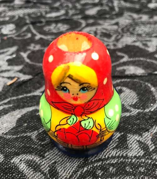 BABUSHKA TOOTHPICK HOLDER Hand painted