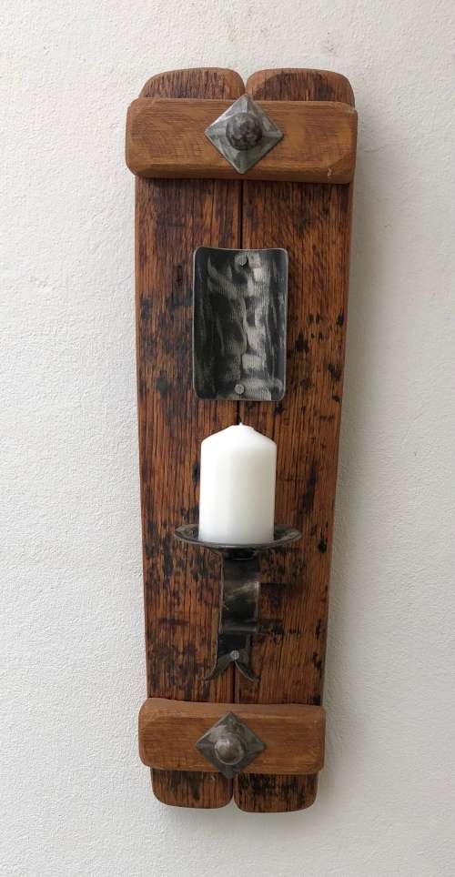WALL `WINE VAT` CANDLE HOLDERS