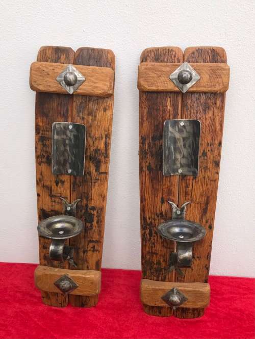 WALL `WINE VAT` CANDLE HOLDERS