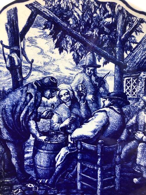 DELFTS BELGIUM BOCH FRERES LA LOUVIERR CHARGER PLATE