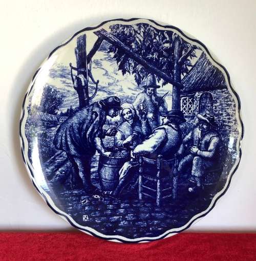 DELFTS BELGIUM BOCH FRERES LA LOUVIERR CHARGER PLATE