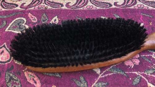 WOODEN WITH INLAY HANDLE CLOTHES BRUSH and PURE BRISTLE BRUSH