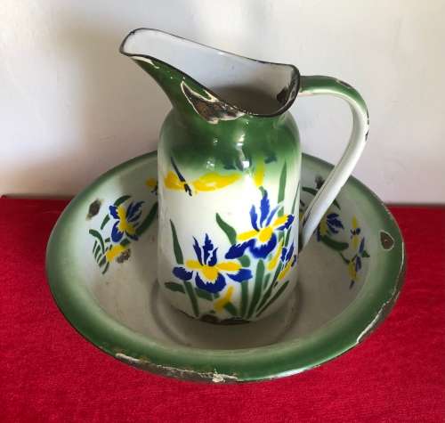 ENAMEL JUG and BASIN made in Poland