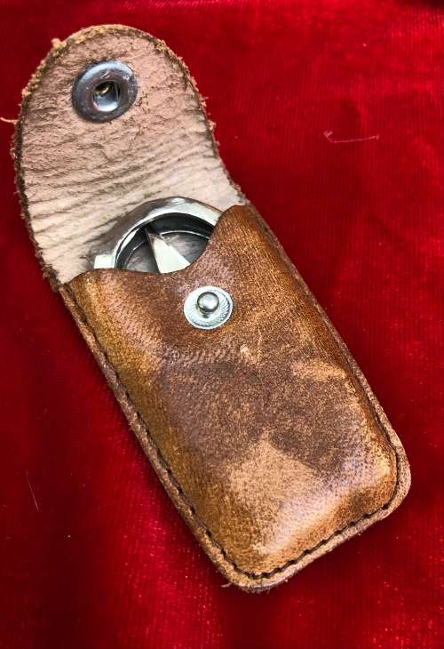 RARE WUSTHOF FOLDING SCISSORS IN ORIGINAL POUCH - Solingen Germany