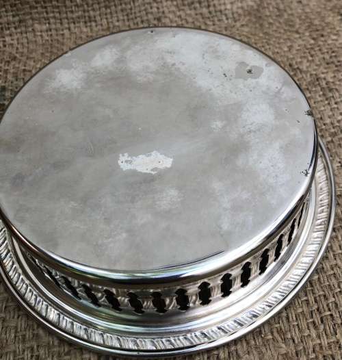 ELWECO BOTTLE COASTER - Silverplated